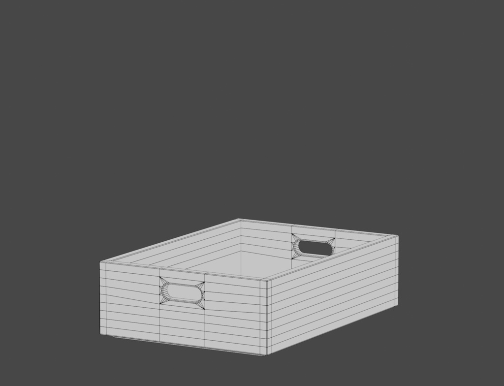 ローポリ_木製ボックス