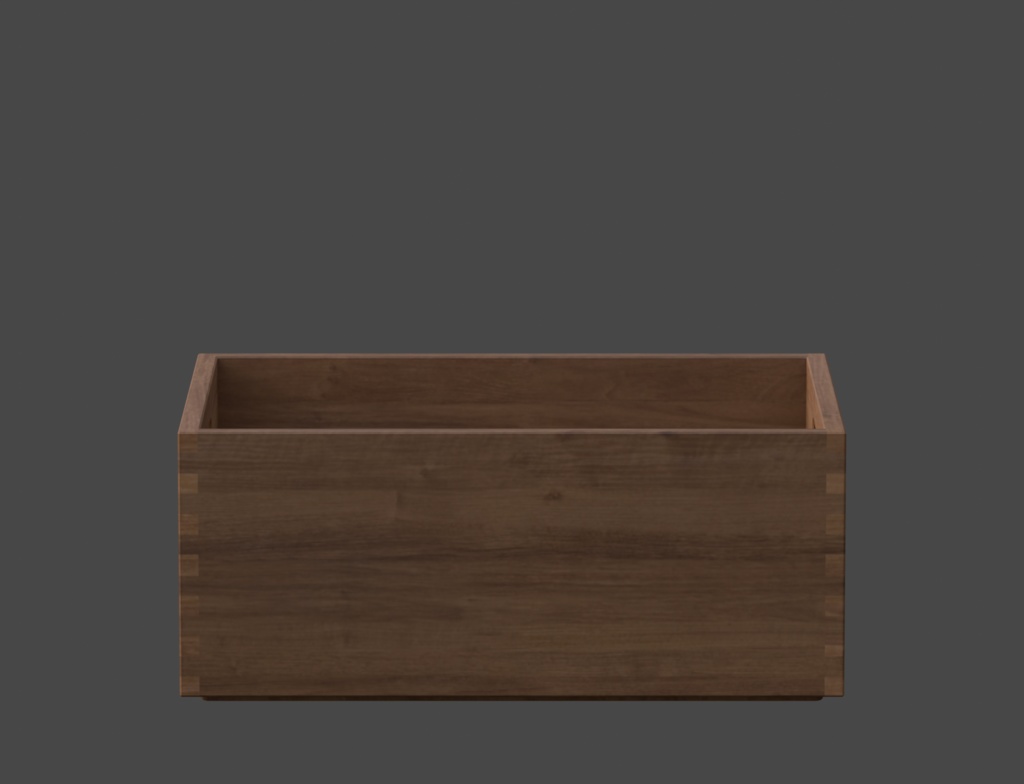 ローポリ_木製ボックス
