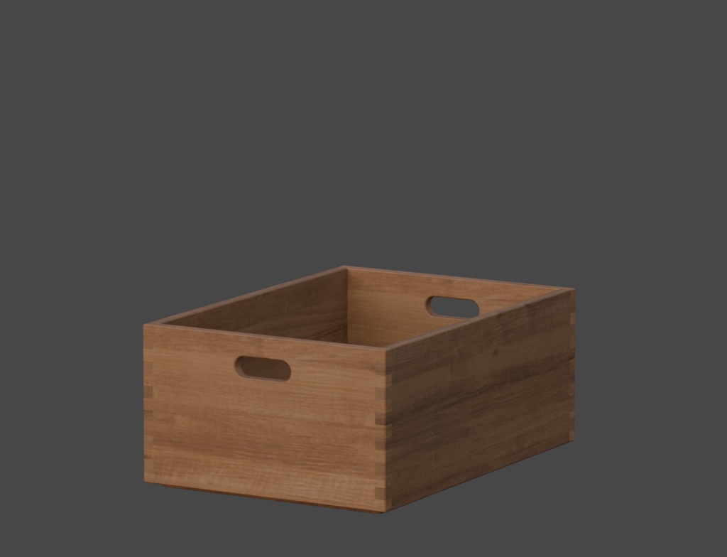 ローポリ_木製ボックス