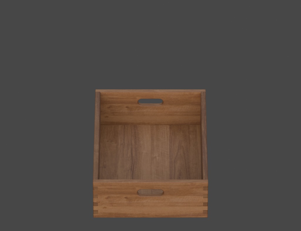 ローポリ_木製ボックス