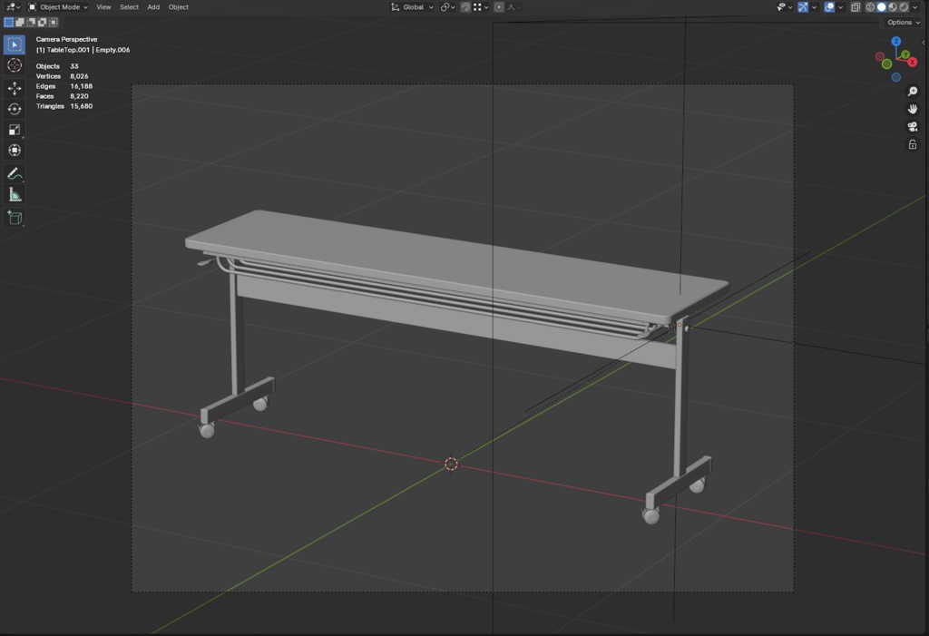 ローポリ_折り畳み会議用テーブル