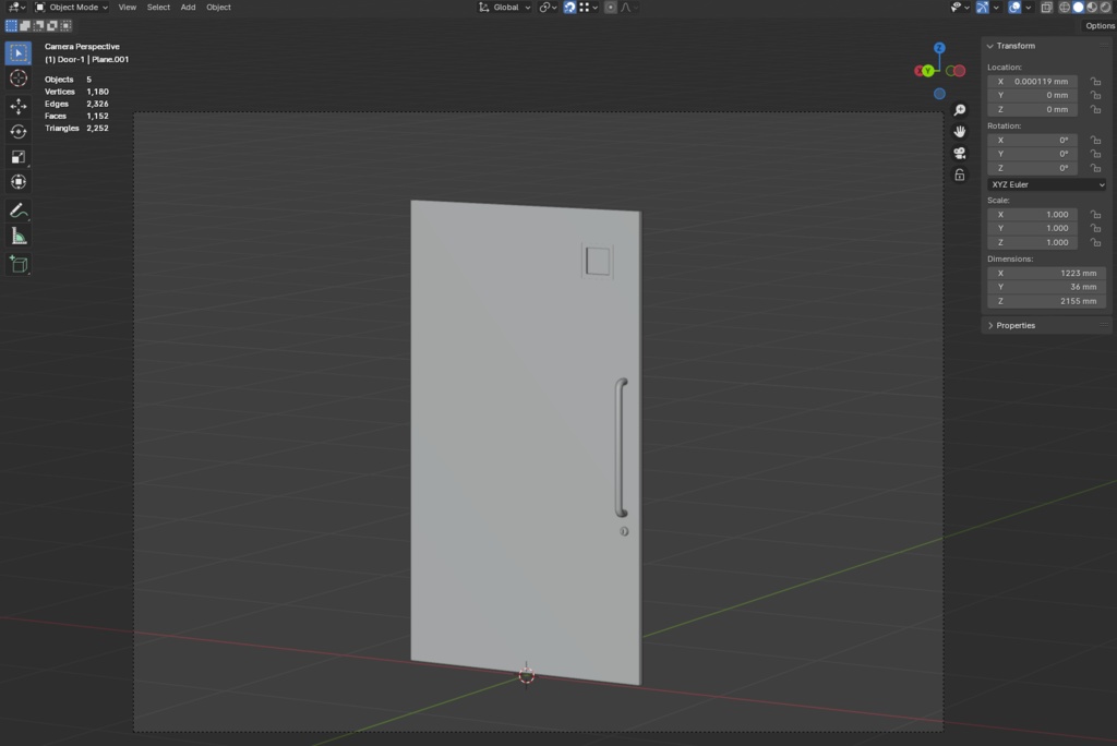 ローポリ_室内用スライドドア(片引吊り戸)