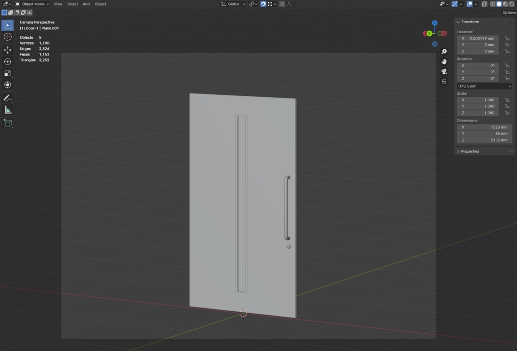 ローポリ_室内用スライドドア(片引吊り戸)