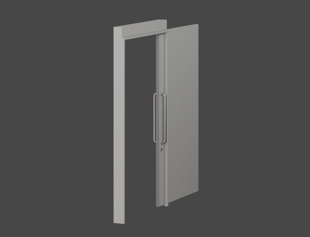 ローポリ_室内用スライドドア(片引吊り戸)