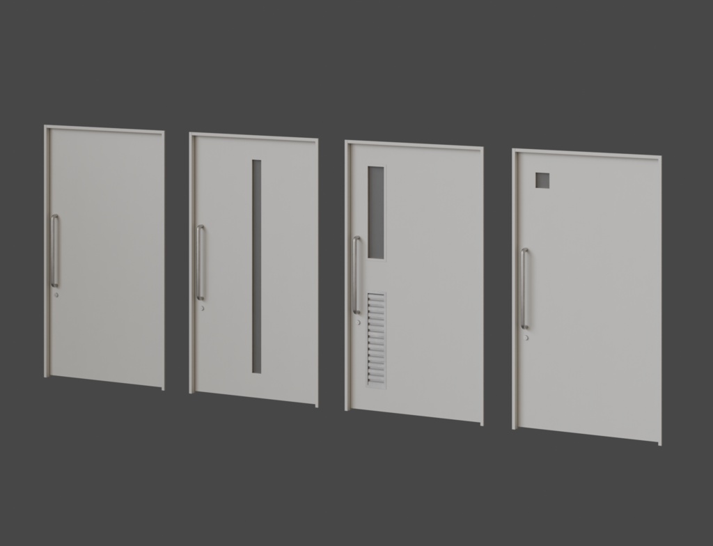 ローポリ_室内用スライドドア(片引吊り戸)