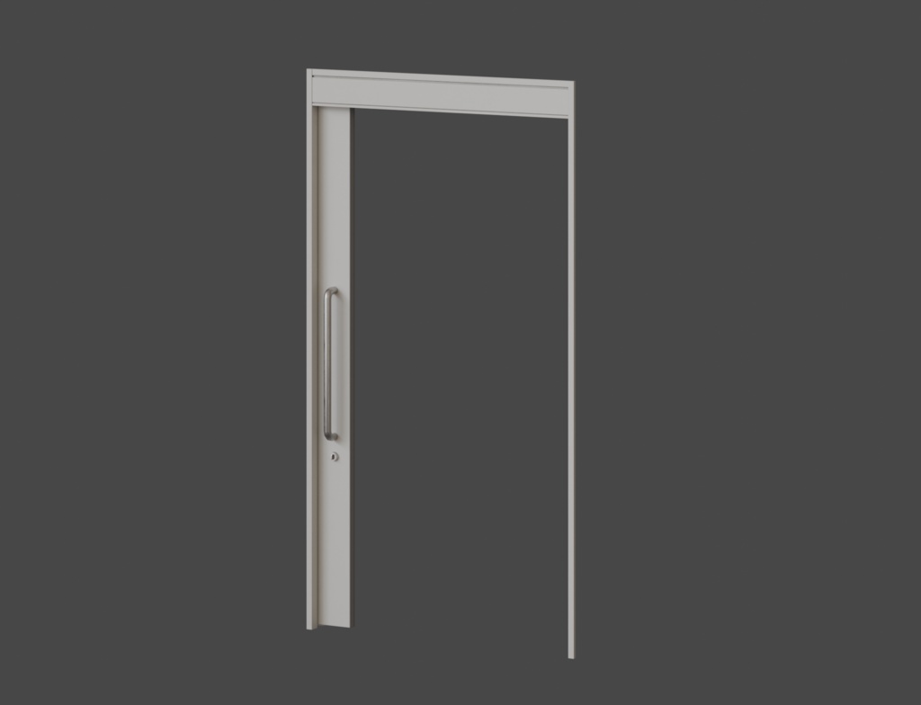 ローポリ_室内用スライドドア(片引吊り戸)