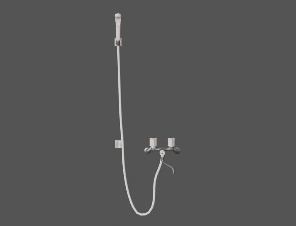 ローポリ_古いシャワーセット