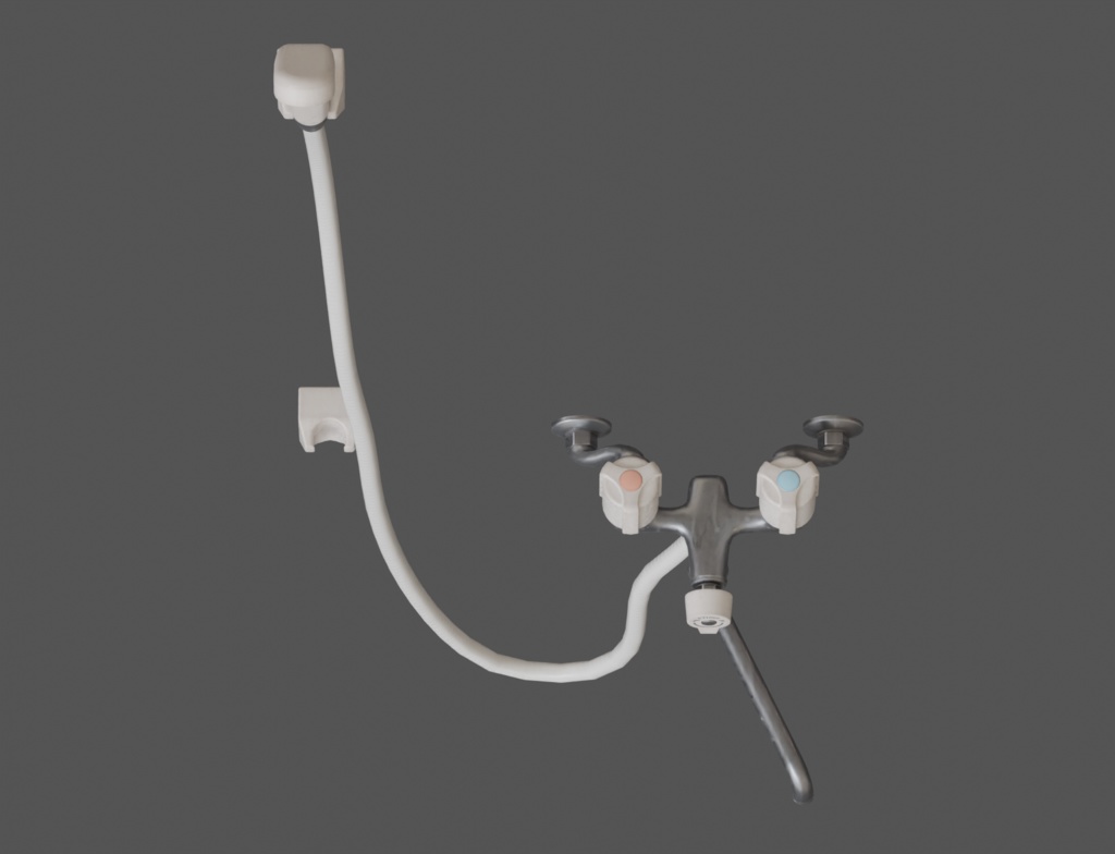 ローポリ_古いシャワーセット