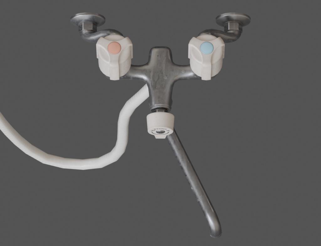 ローポリ_古いシャワーセット