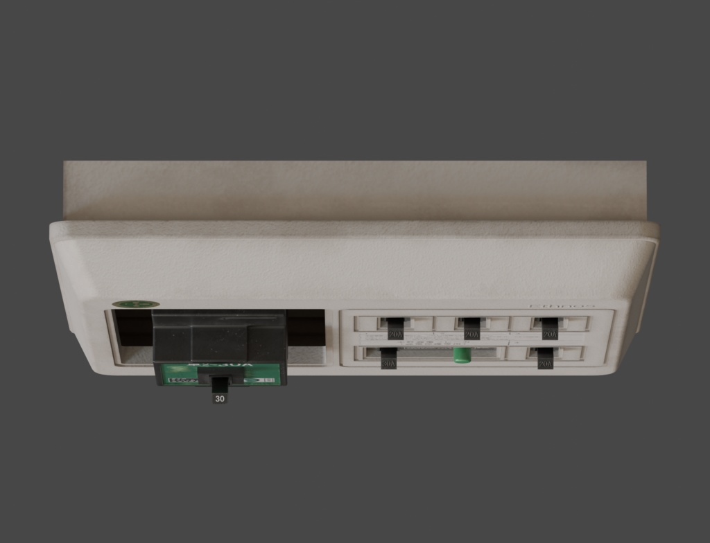 ローポリ_日本製・古い分電盤