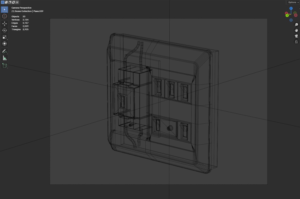 ローポリ_日本製・古い分電盤
