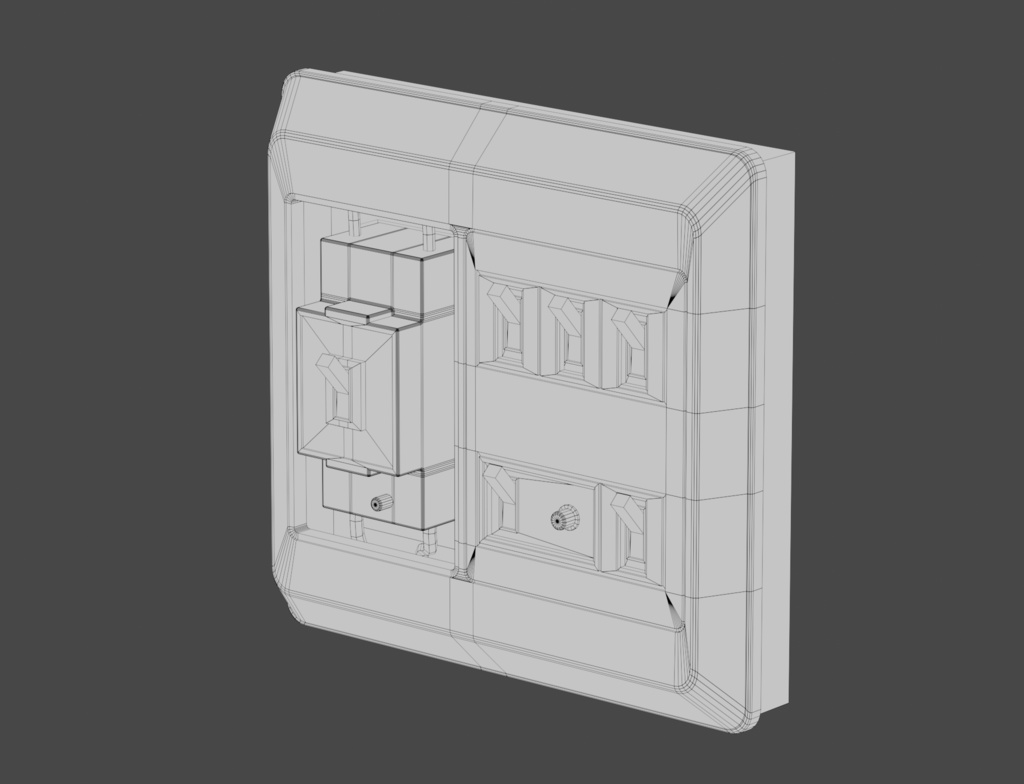 ローポリ_日本製・古い分電盤