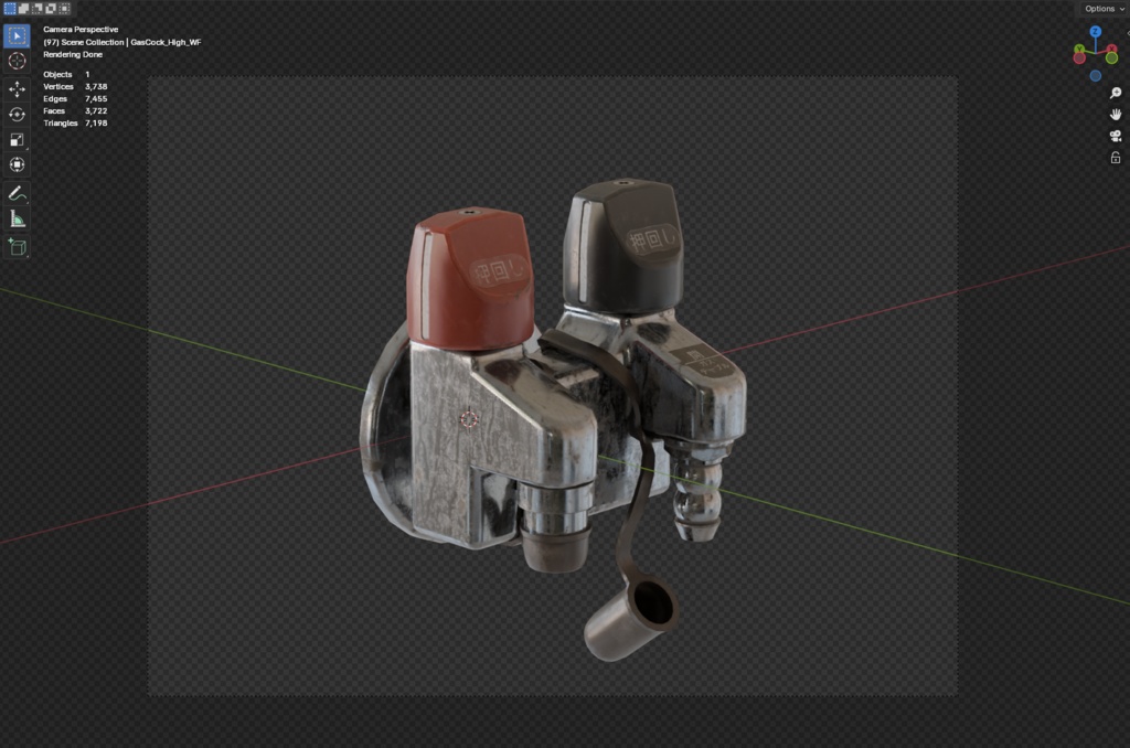 ローポリ_日本製・古いガス栓