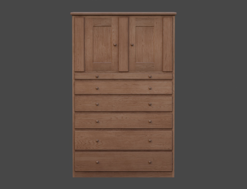 ローポリ_シェーカー教・チェスト/キャビネット/カップボード