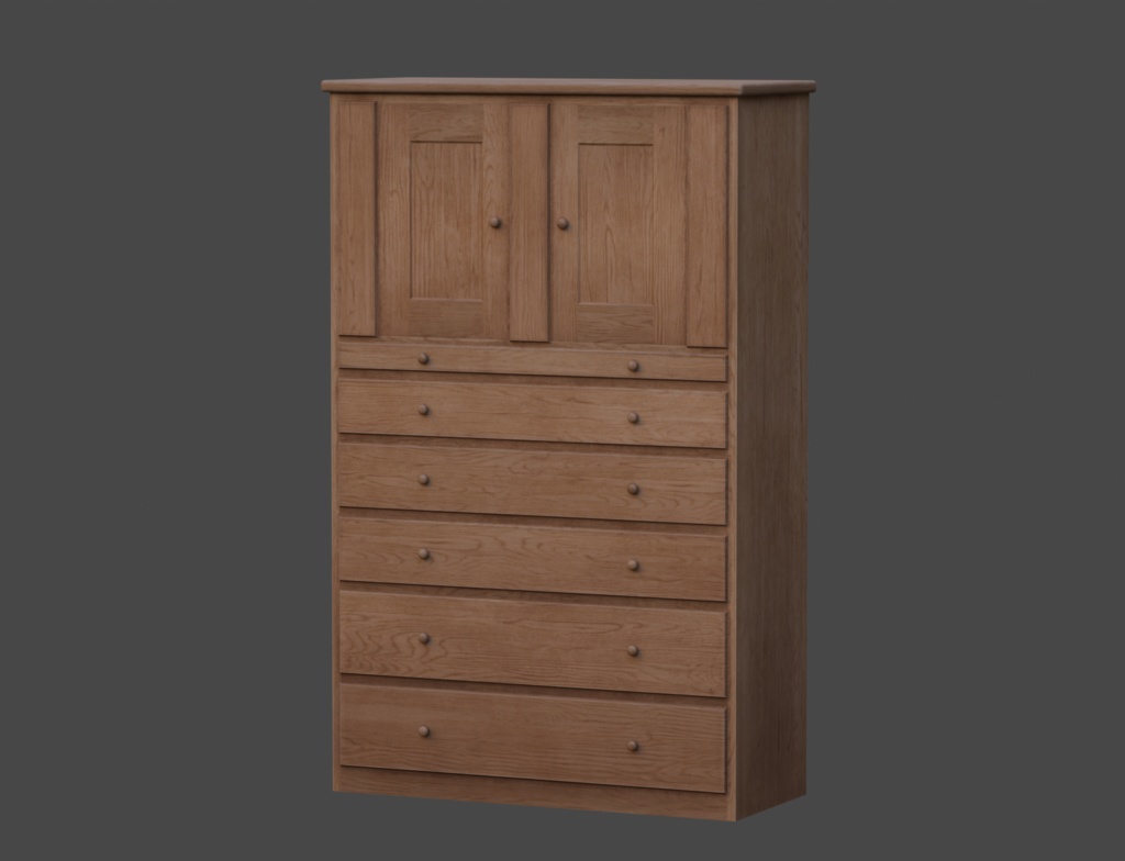 ローポリ_シェーカー教・チェスト/キャビネット/カップボード