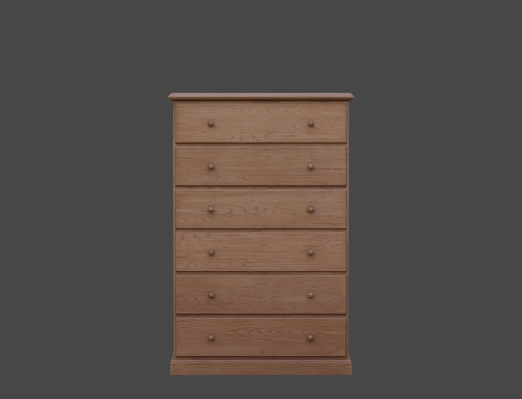 ローポリ_シェーカー教・チェスト/キャビネット/カップボード