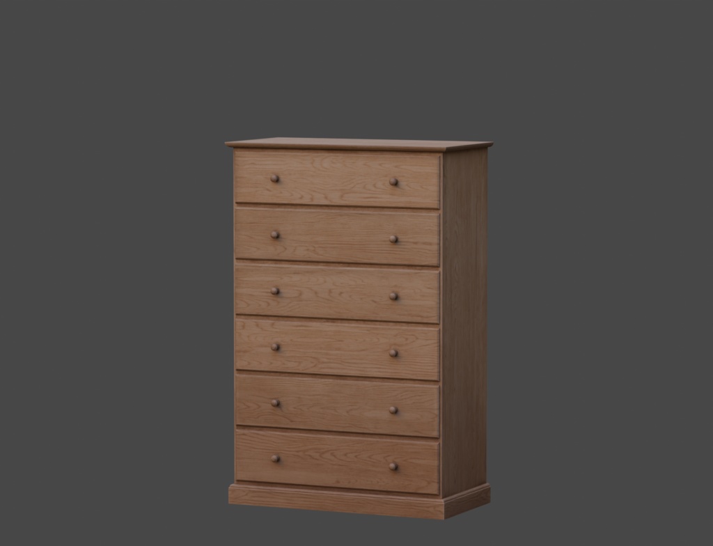 ローポリ_シェーカー教・チェスト/キャビネット/カップボード