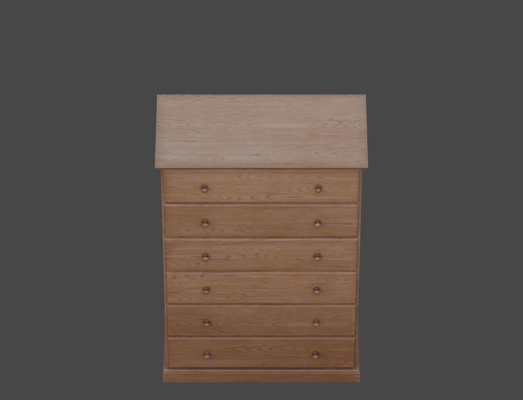 ローポリ_シェーカー教・チェスト/キャビネット/カップボード