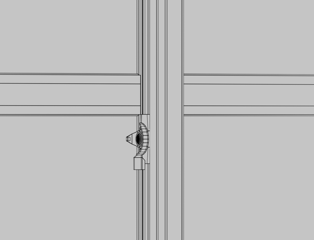 ローポリ_古い引き違いテラス窓