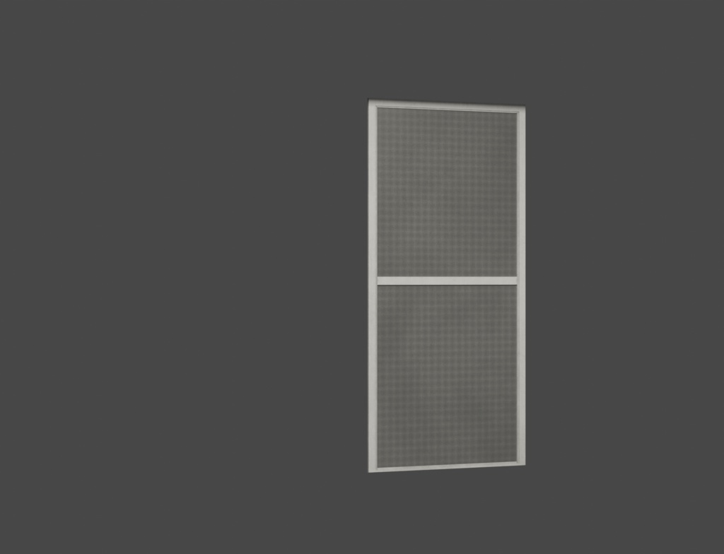 ローポリ_古い引き違いテラス窓