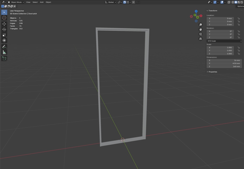 ローポリ_日本のアパート玄関戸