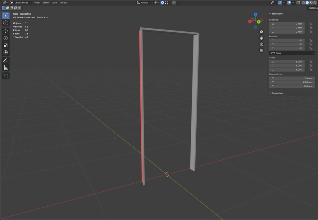 ローポリ_日本のアパート玄関戸