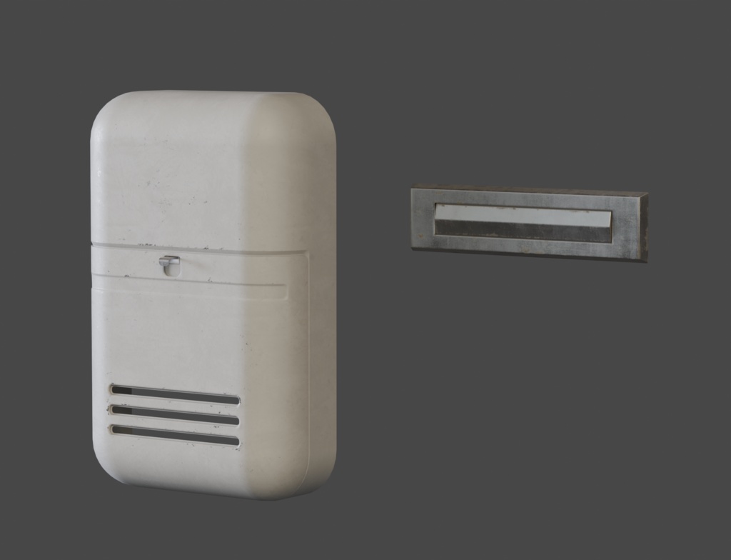 ローポリ_日本のアパート玄関戸