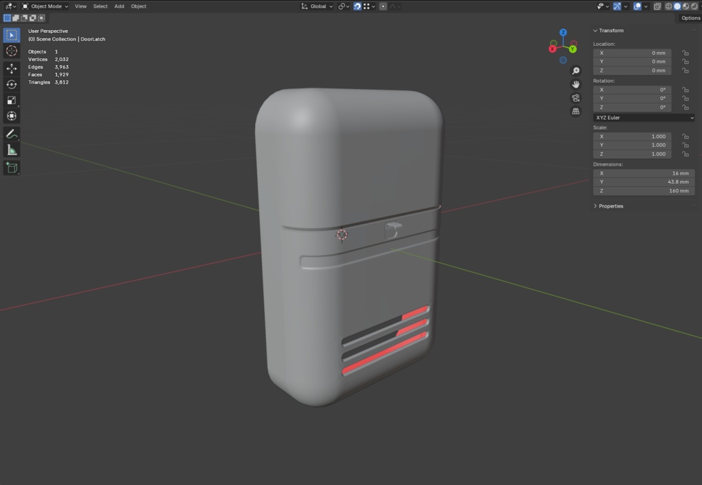 ローポリ_日本のアパート玄関戸
