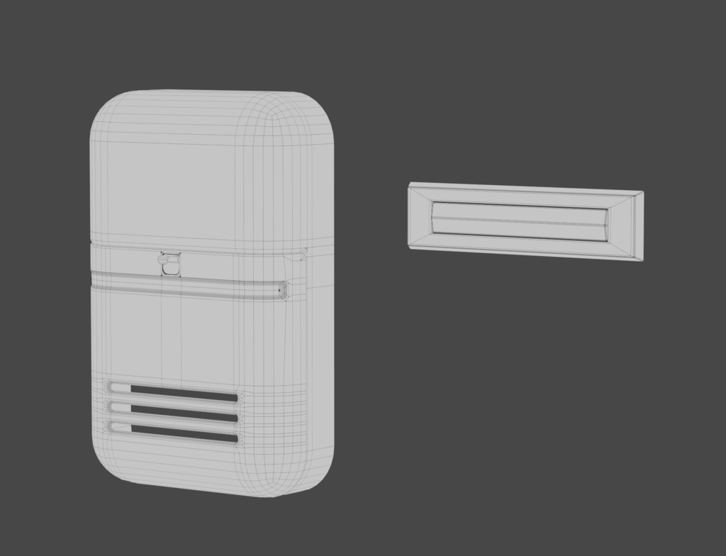 ローポリ_日本のアパート玄関戸