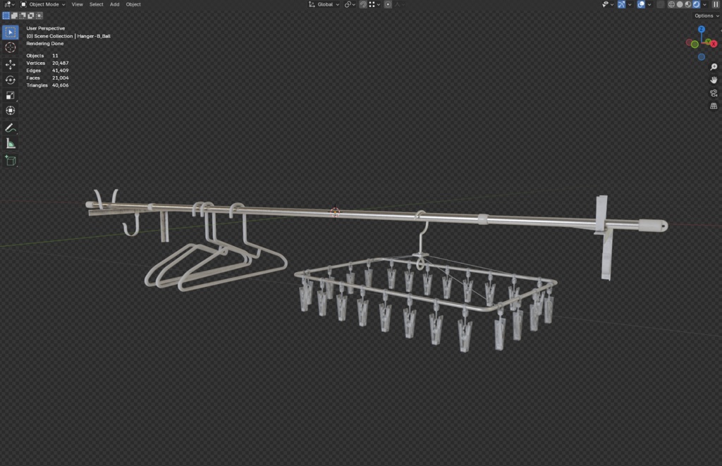 ローポリ_屋外物干しセット