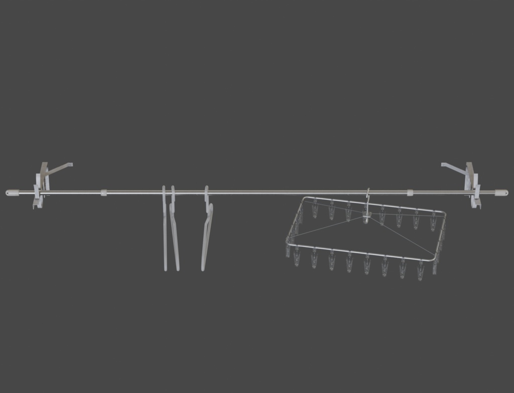 ローポリ_屋外物干しセット