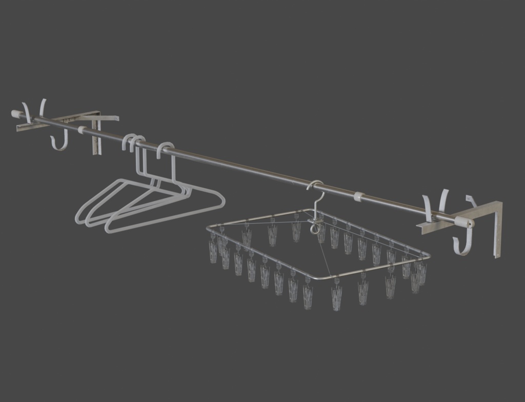 ローポリ_屋外物干しセット