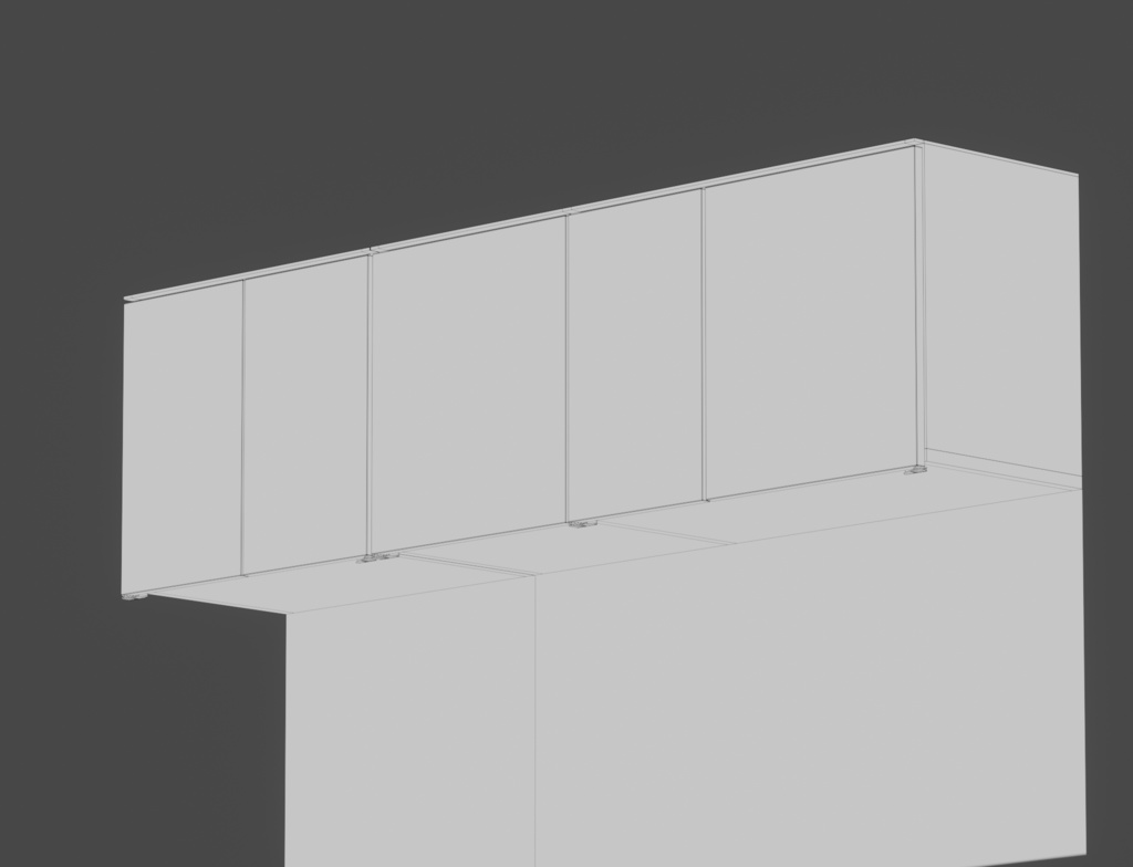 ローポリ_古いシステムキッチン