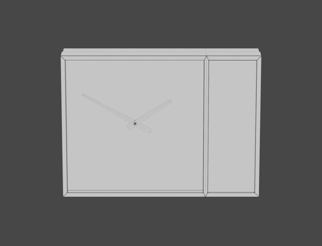 ローポリ_古い壁掛時計