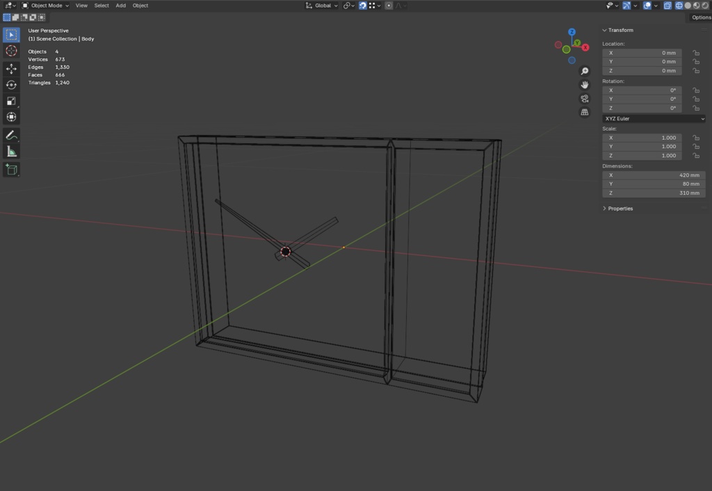 ローポリ_古い壁掛時計