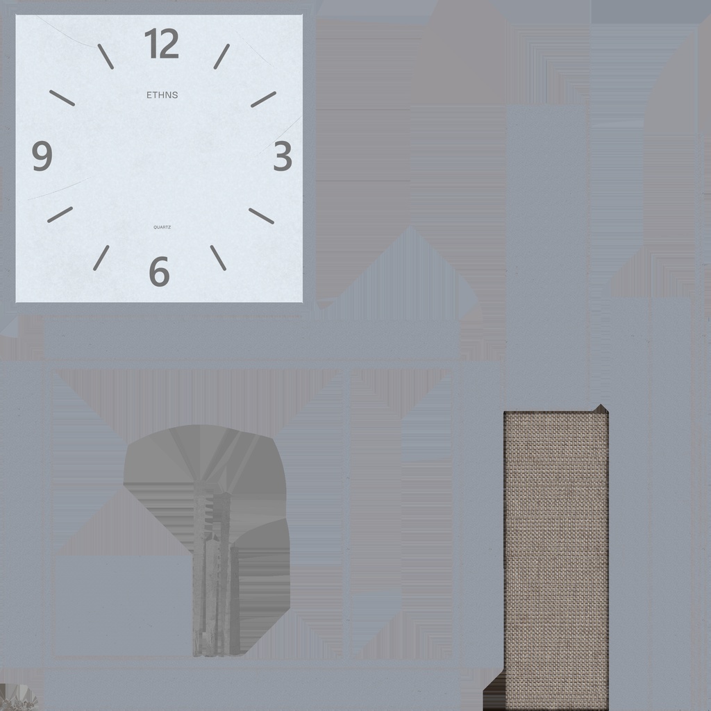 ローポリ_古い壁掛時計