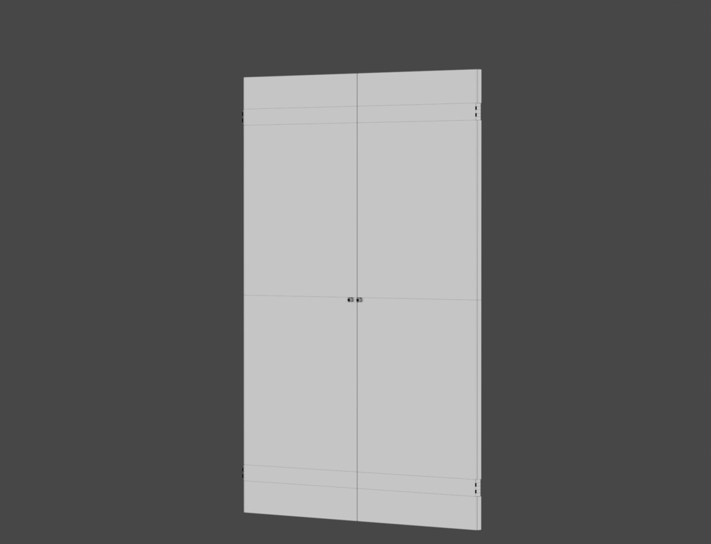 ローポリ_古い日本の室内戸