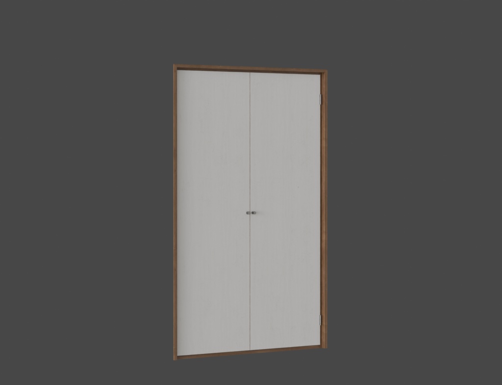 ローポリ_古い日本の室内戸