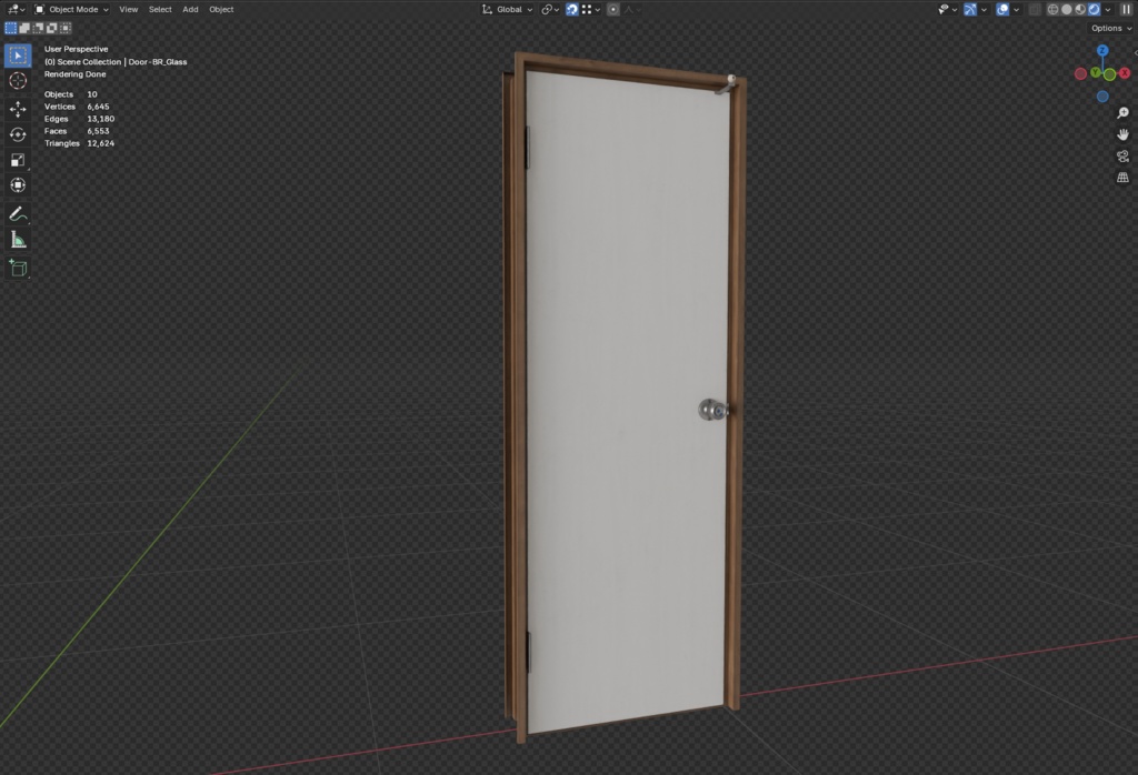 ローポリ_古い日本の室内戸