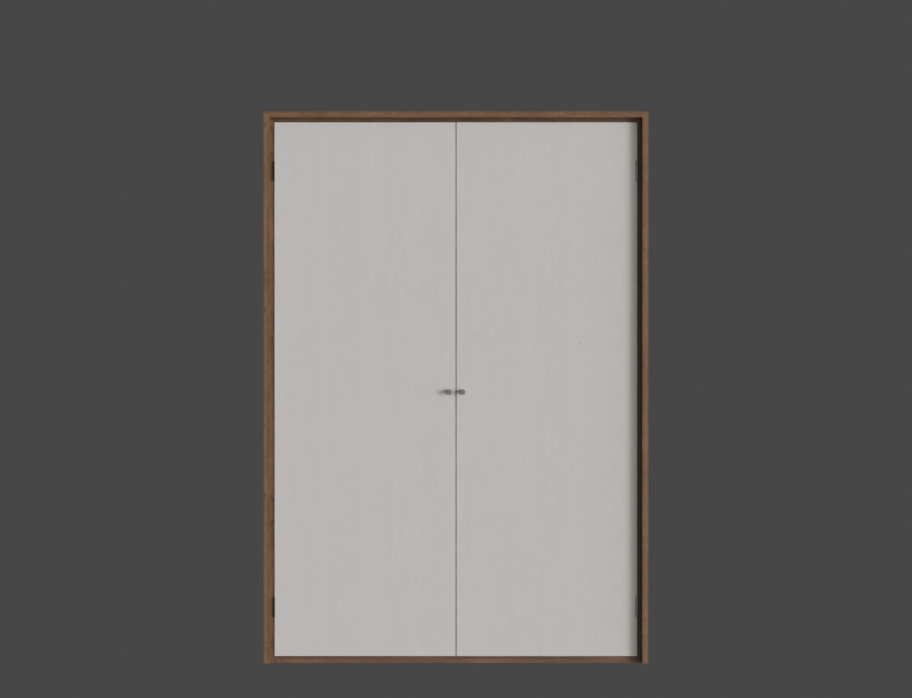 ローポリ_古い日本の室内戸