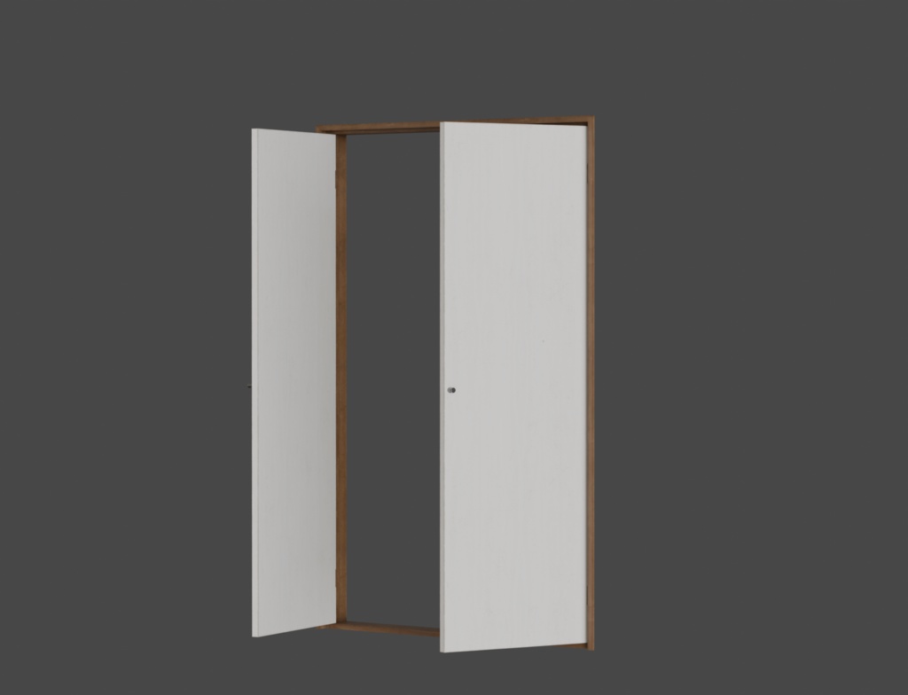 ローポリ_古い日本の室内戸