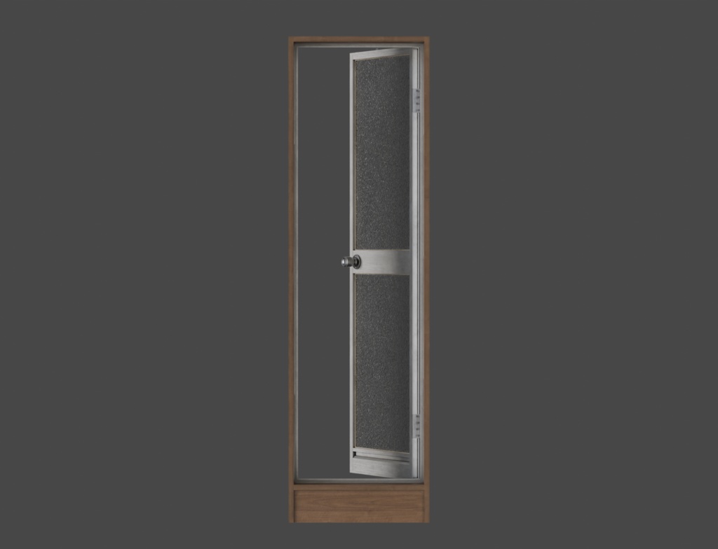 ローポリ_古い日本の室内戸