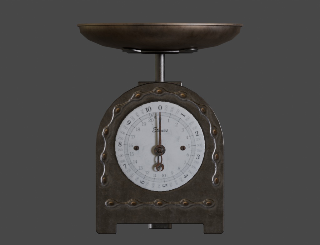 ローポリ_古いキッチンスケール