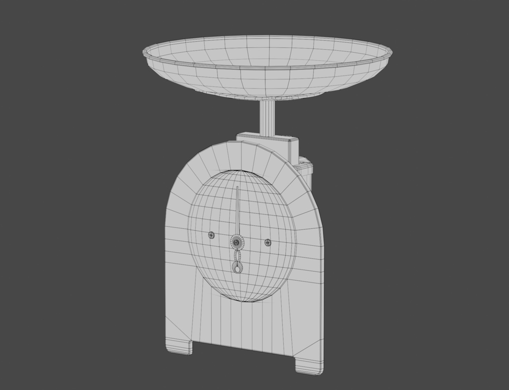 ローポリ_古いキッチンスケール