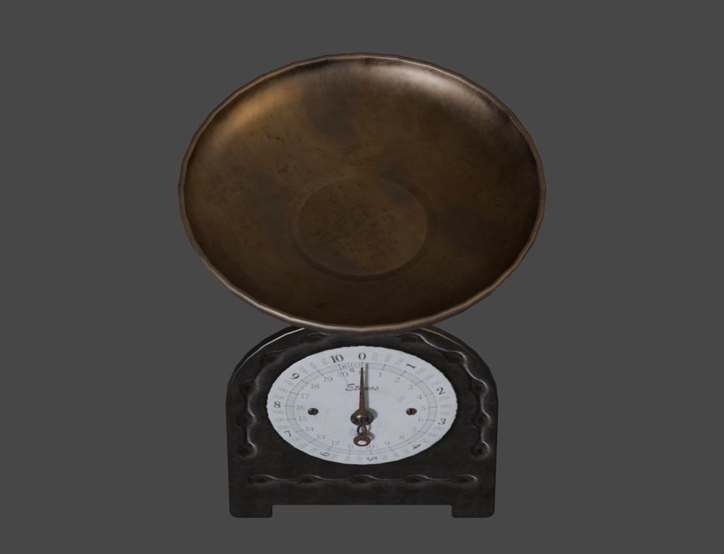 ローポリ_古いキッチンスケール