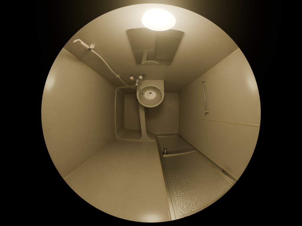 ローポリ_古いユニットバス