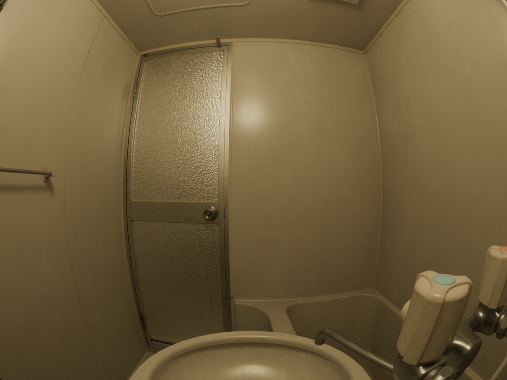 ローポリ_古いユニットバス