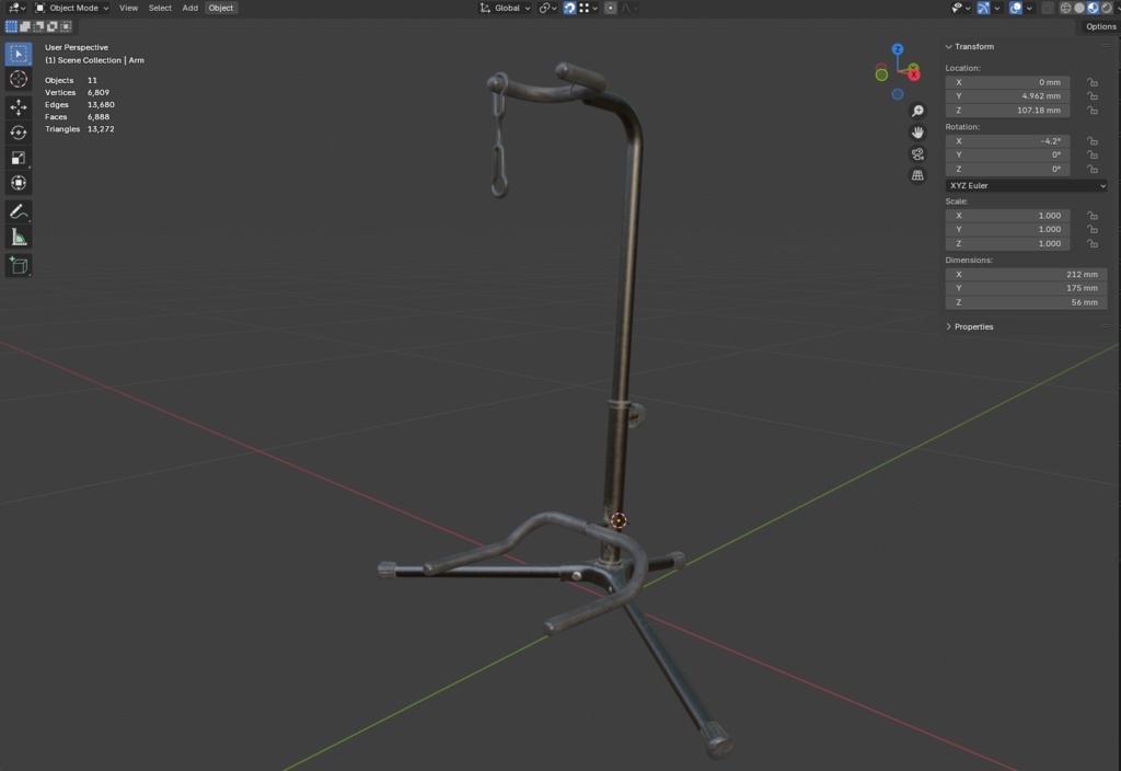 ローポリ_ギタースタンド