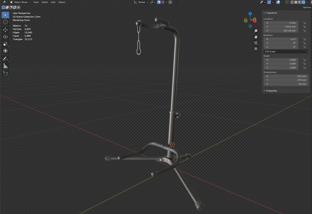 ローポリ_ギタースタンド