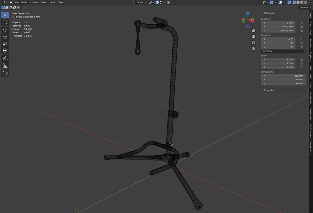 ローポリ_ギタースタンド